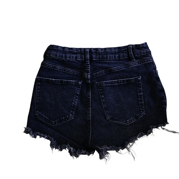 ZARA high-rise Dark-wash Short shorts size 6 - Picture 2 of 3